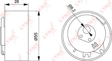 LYNXauto PB-1240 - Tensioner Pulley, timing belt autospares.lv