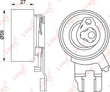 LYNXauto PB-1243 - Tensioner Pulley, timing belt autospares.lv