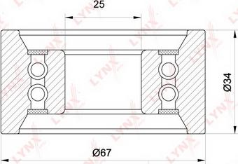 LYNXauto PB-1264 - Tensioner Pulley, timing belt autospares.lv