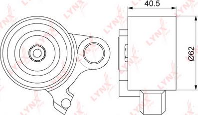 LYNXauto PB-1206 - Tensioner Pulley, timing belt autospares.lv