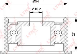 LYNXauto PB-3063 - Deflection / Guide Pulley, timing belt autospares.lv