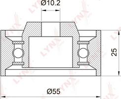 LYNXauto PB-3009 - Deflection / Guide Pulley, timing belt autospares.lv