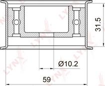 LYNXauto PB-3005 - Deflection / Guide Pulley, timing belt autospares.lv