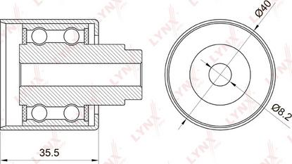 LYNXauto PB-3001 - Deflection / Guide Pulley, timing belt autospares.lv