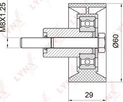 LYNXauto PB-3008 - Deflection / Guide Pulley, timing belt autospares.lv