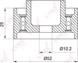 LYNXauto PB-3019 - Deflection / Guide Pulley, timing belt autospares.lv