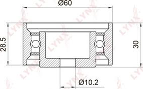 LYNXauto PB-3010 - Deflection / Guide Pulley, timing belt autospares.lv