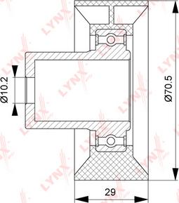 LYNXauto PB-3085 - Deflection / Guide Pulley, timing belt autospares.lv