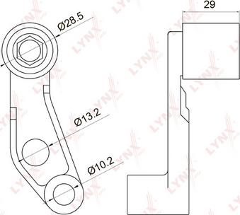 LYNXauto PB-3030 - Deflection / Guide Pulley, timing belt autospares.lv