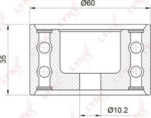 LYNXauto PB-3033 - Deflection / Guide Pulley, timing belt autospares.lv