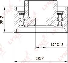 LYNXauto PB-3021 - Deflection / Guide Pulley, timing belt autospares.lv