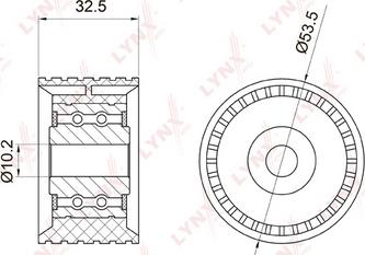 LYNXauto PB-3028 - Deflection / Guide Pulley, timing belt autospares.lv