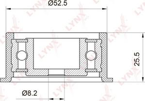 LYNXauto PB-3023 - Deflection / Guide Pulley, timing belt autospares.lv