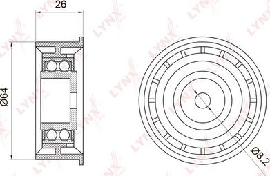 LYNXauto PB-3022 - Deflection / Guide Pulley, timing belt autospares.lv