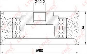 LYNXauto PB-3144 - Deflection / Guide Pulley, timing belt autospares.lv