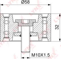 LYNXauto PB-3145 - Deflection / Guide Pulley, timing belt autospares.lv