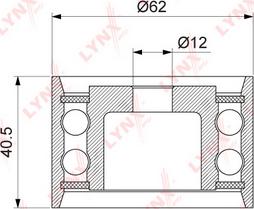 LYNXauto PB-3123 - Deflection / Guide Pulley, timing belt autospares.lv