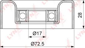 LYNXauto PB-7047 - Pulley, v-ribbed belt autospares.lv