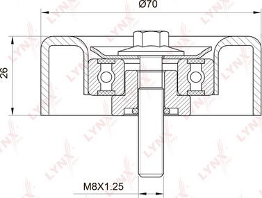 LYNXauto PB-7009 - Pulley, v-ribbed belt autospares.lv