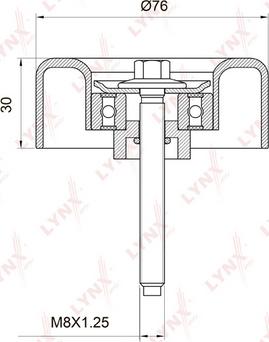 LYNXauto PB-7010 - Pulley, v-ribbed belt autospares.lv