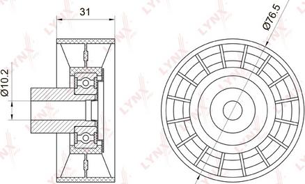 LYNXauto PB-7011 - Pulley, v-ribbed belt autospares.lv