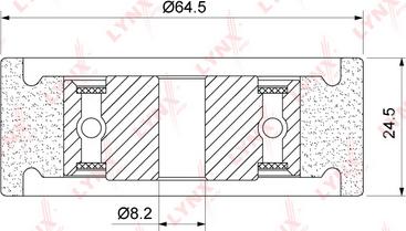 LYNXauto PB-7088 - Pulley, v-ribbed belt autospares.lv