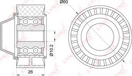 LYNXauto PB-7119 - Pulley, v-ribbed belt autospares.lv