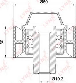 LYNXauto PB-7114 - Pulley, v-ribbed belt autospares.lv