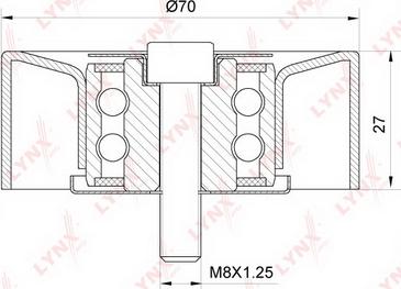 LYNXauto PB-7137 - Pulley, v-ribbed belt autospares.lv