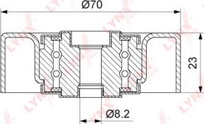 LYNXauto PB-7129 - Pulley, v-ribbed belt autospares.lv