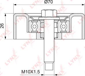 LYNXauto PB-7178 - Pulley, v-ribbed belt autospares.lv