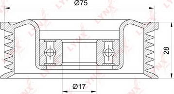 LYNXauto PB-7233 - Pulley, v-ribbed belt autospares.lv