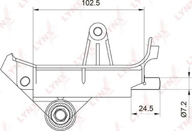 LYNXauto PT-1001 - Tensioner, timing belt autospares.lv