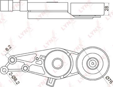 LYNXauto PT-3001 - Belt Tensioner, v-ribbed belt autospares.lv