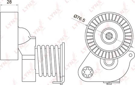 LYNXauto PT-3019 - Belt Tensioner, v-ribbed belt autospares.lv