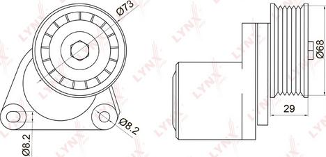 LYNXauto PT-3013 - Belt Tensioner, v-ribbed belt autospares.lv