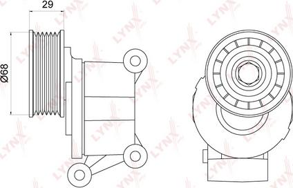 LYNXauto PT-3012 - Belt Tensioner, v-ribbed belt autospares.lv