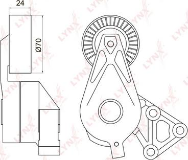 LYNXauto PT-3039 - Belt Tensioner, v-ribbed belt autospares.lv