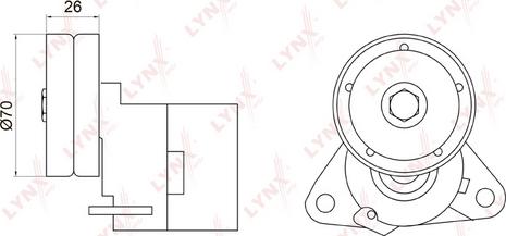 LYNXauto PT-3031 - Belt Tensioner, v-ribbed belt autospares.lv