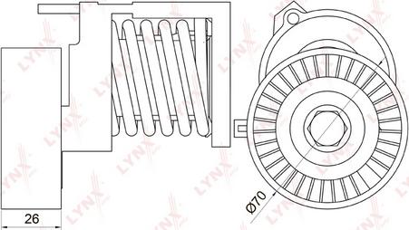 LYNXauto PT-3038 - Belt Tensioner, v-ribbed belt autospares.lv