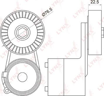 LYNXauto PT-3032 - Belt Tensioner, v-ribbed belt autospares.lv