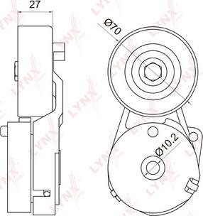 LYNXauto PT-3029 - Belt Tensioner, v-ribbed belt autospares.lv