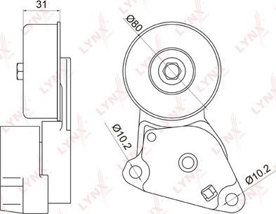 LYNXauto PT-3023 - Belt Tensioner, v-ribbed belt autospares.lv