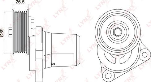 LYNXauto PT-3027 - Belt Tensioner, v-ribbed belt autospares.lv