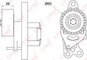 LYNXauto PT-3159 - Belt Tensioner, v-ribbed belt autospares.lv