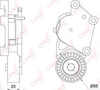 LYNXauto PT-3109 - Belt Tensioner, v-ribbed belt autospares.lv