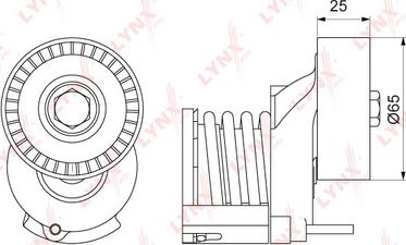 LYNXauto PT-3105 - Belt Tensioner, v-ribbed belt autospares.lv