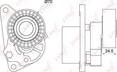 LYNXauto PT-3119 - Belt Tensioner, v-ribbed belt autospares.lv