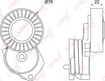 LYNXauto PT-3184 - Belt Tensioner, v-ribbed belt autospares.lv