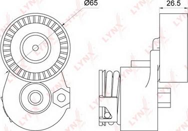 LYNXauto PT-3138 - Belt Tensioner, v-ribbed belt autospares.lv